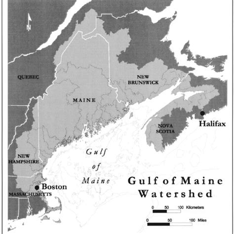 Gulf Of Maine Watershed Region By A M Boyce Download Scientific Diagram