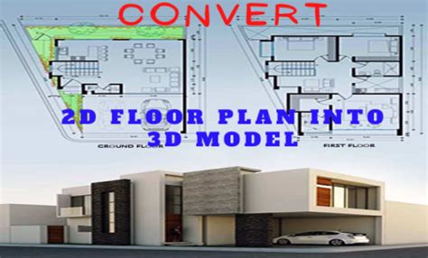 convert 2d floor plan into 3d model by chowdhury55 fiverr