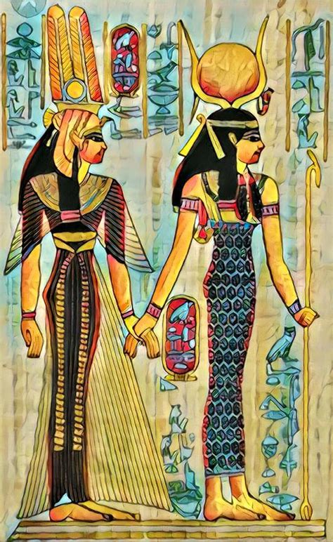 Nefertari Led By Isis Painting By Stephany Mika Fine Art America