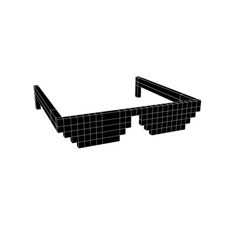 3d Model Pixel Sunglasses V1 007 Vr Ar Low Poly Cgtrader