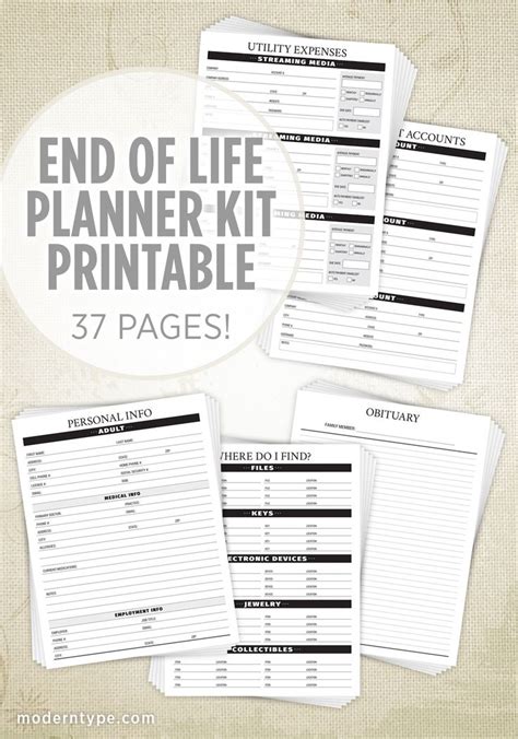 Free Printable End-of-life Documents