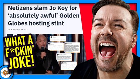 ricky gervais gets the last laugh as the golden globes get slammed youtube