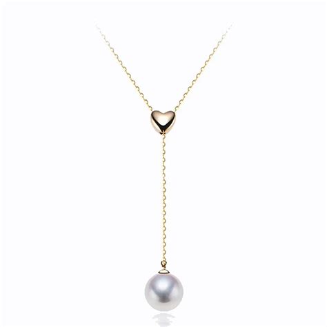 Sinya Cute Multifunctional Pearl Pendant 18k Au750 Gold Necklace For
