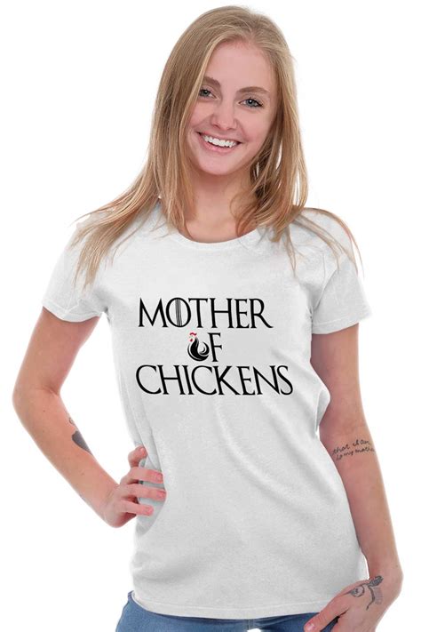 Mother Of Chickens Funny Nerdy Farmer T Womens Short Sleeve Ladies T