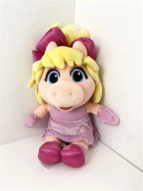 Disney Store Miss Piggy Muppet Babies Plush Pig Pink 12 Toy Stuffed