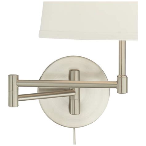 Oray Brushed Nickel Swing Arm Plug In Wall Lamps Set Of 2 1m557