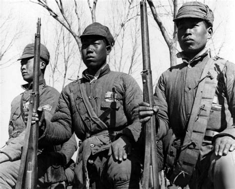 Chinese Soldiers Of The Eighth Route Army Also Known As The 18th Army