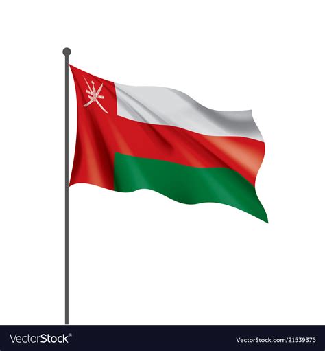 Oman Flag On A White Royalty Free Vector Image