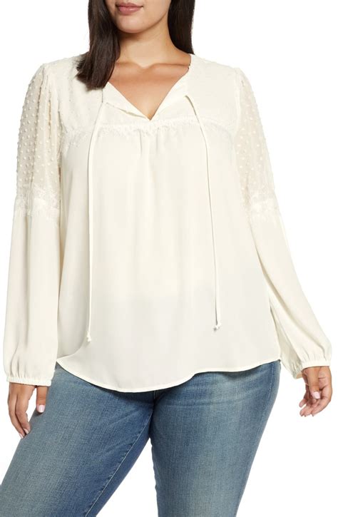 Gibsonlook Gibson X Fall Refresh The Motherchic Swiss Dot Blouse