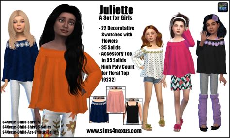 Juliette Original Content Sims 4 Nexus Sims 4 Cc Kids Clothing