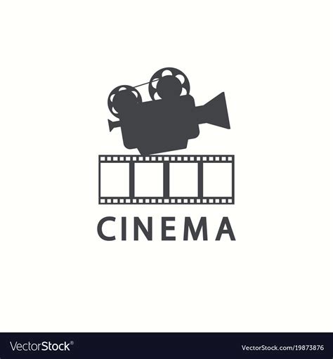 Cinema Logo Movie Emblem Template Royalty Free Vector Image