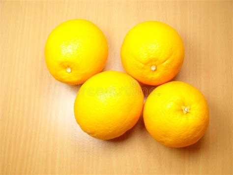 Four Oranges And A Grlass Of Orange Juice Stock Image Image Of