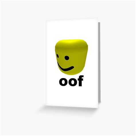 Roblox Oof Greeting Card By Amemestore Redbubble