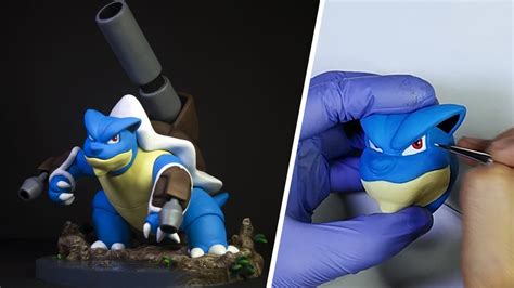 Sculpting Mega Blastoise Pokemon Clay Art Youtube