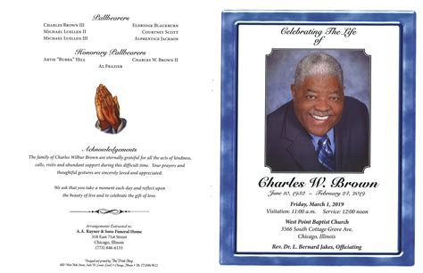 Charles W Brown Obituary | AA Rayner and Sons Funeral Home