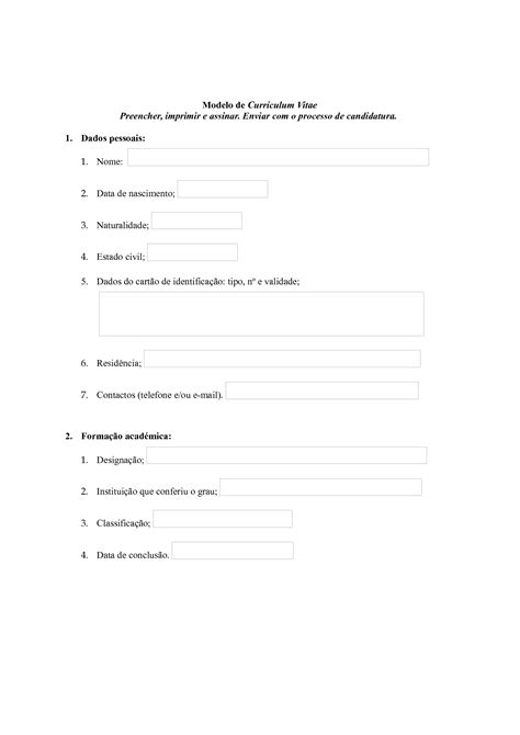 Curriculum Vitae Simples Curriculo Pronto Para Preencher Hot Sex Picture