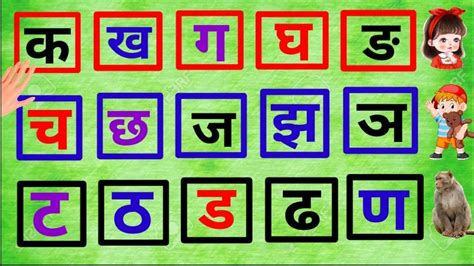Hindi Alphabets Varnamala Ka Kha Ga Gha