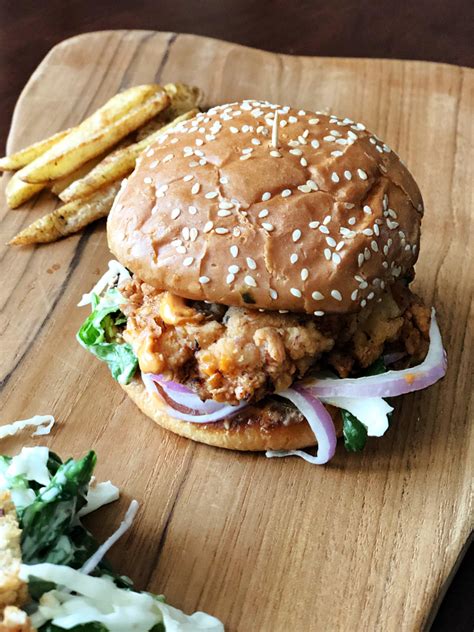Crispy Fried Chicken Burger Ruchik Randhap