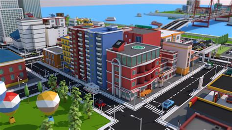 Low Poly City Mega Pack V30 3d Model