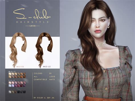 The Sims Resource Mi Long Curly Hairstyle For Female By S Club