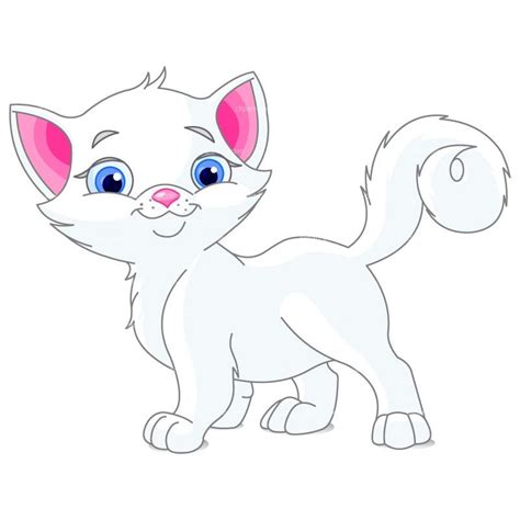 Clipart Cute White Cat Royalty Free Vector Design Clipart Cute