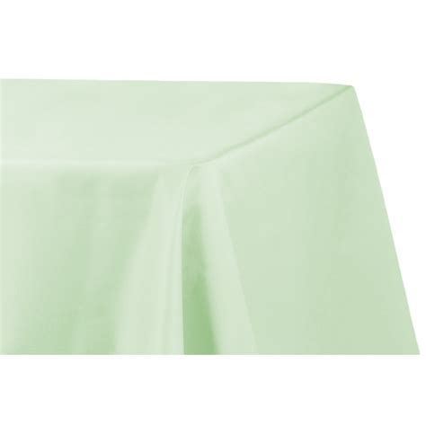 Lamour Satin 90 X 132 Inch Rectangular Tablecloth Mint Green At Cv Linens