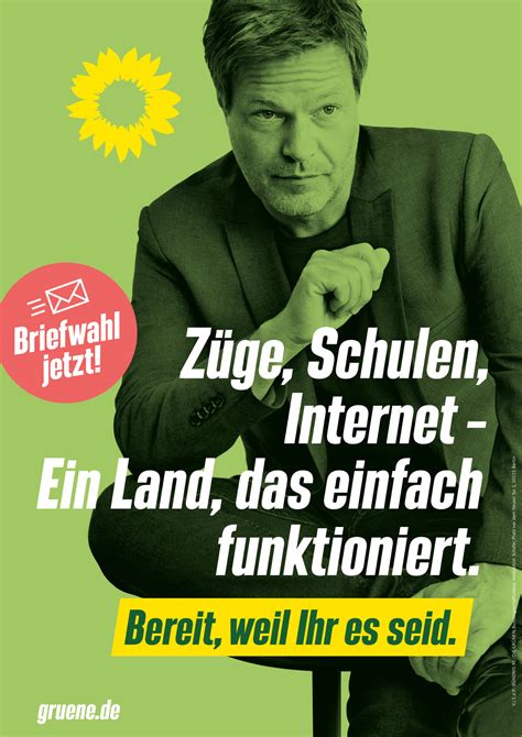 Bündnis90die Grünen Plakat Bundestagswahl 2021 Daseinsvorsorge