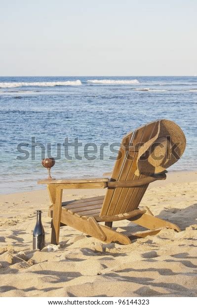 Beach Chair Adirondack Chair Beach Scene Stock Photo Edit Now 96144323