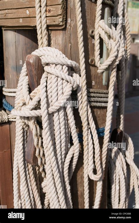 Rope Ropes Knot Knot Tied Up Tying Tight Stock Photo Alamy