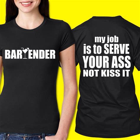 Hahahaha With Images Bartender Outfit Bar Shirt Bartender Shirts