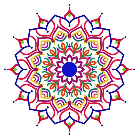 Premium Vector Colored Decorative Mandala Vector Design Background