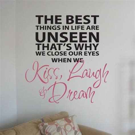 Items Similar To Kiss Laugh Dream 01 Vinyl Wall Quote Decal 60
