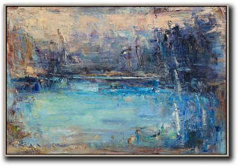 Original Extra Large Wall Arthorizontal Abstract Landscape Oil Painting On Canvascanvas