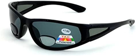 Mens Wrap Around Sport Sunglasses Polarized Plus Bifocal Reading Lens Black 41 Inches Amazon