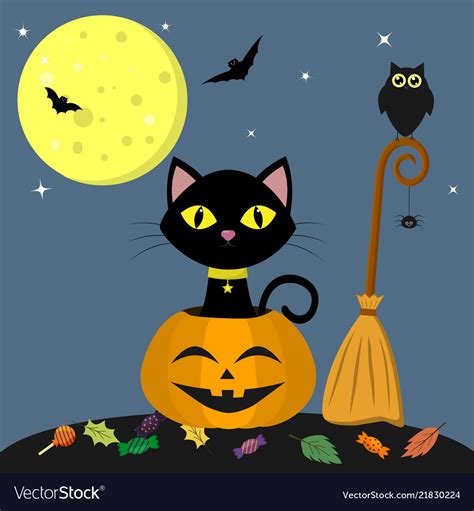 Happy Halloween Cat Clipart Images