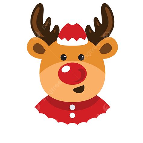 Christmas Reindeer Cartoon Head Reindeer Christmas Cartoon Png And