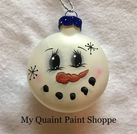 Festive Hand Painted Snowman Ornament