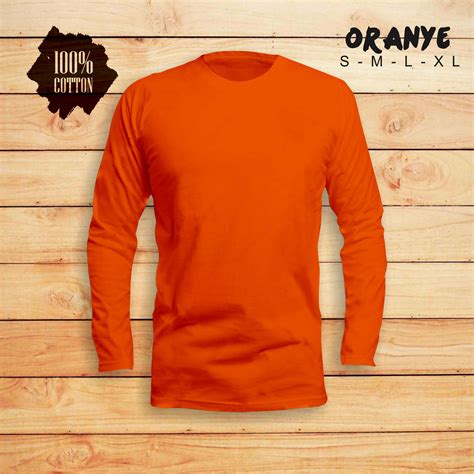 Template Kaos Lengan Panjang Depan Belakang