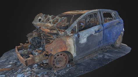 Burned Ford Wreck Buy Royalty Free 3d Model By Abandoned Scans