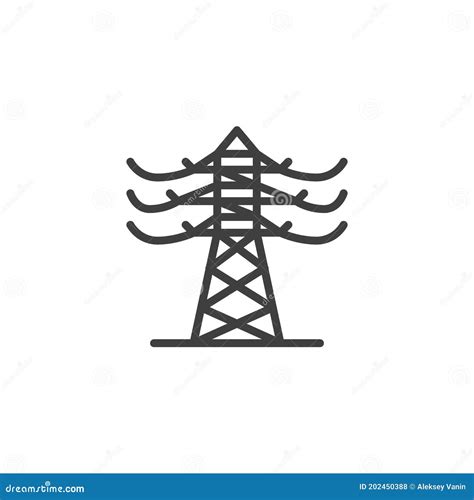 Power Transmission Line Icon Stock Vector Illustration Of