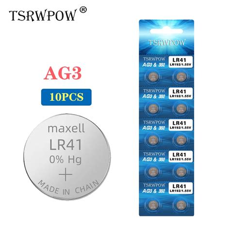 Tsrwpow 10pcspack 155v Lithium Ag3 Cell Coin Battery Batteries For