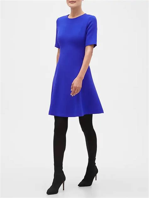 Panel Fit And Flare Dress Banana Republic Factory In 2020 Fit And