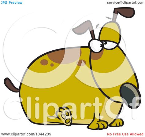 Royalty Free Rf Clip Art Illustration Of A Cartoon Fat Dog By Ron