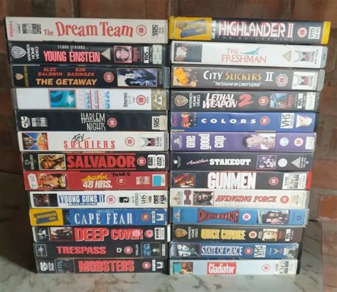 Big Box Ex Rental Vhs Video Tapes 80s 90s Movies Bundle Joblot 9811