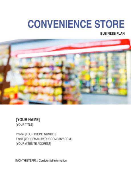 A consignment shop is a name given to a business where fairly used or second hand goods are sold. Convenience Store Business Plan Template - Word & PDF | By ...