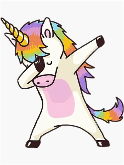 Cute Dabbing Unicorn Dab Hip Hop Funny Magic Sticker By V1rgil