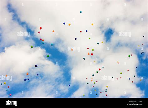 Balloons In The Sky Stock Photo Alamy