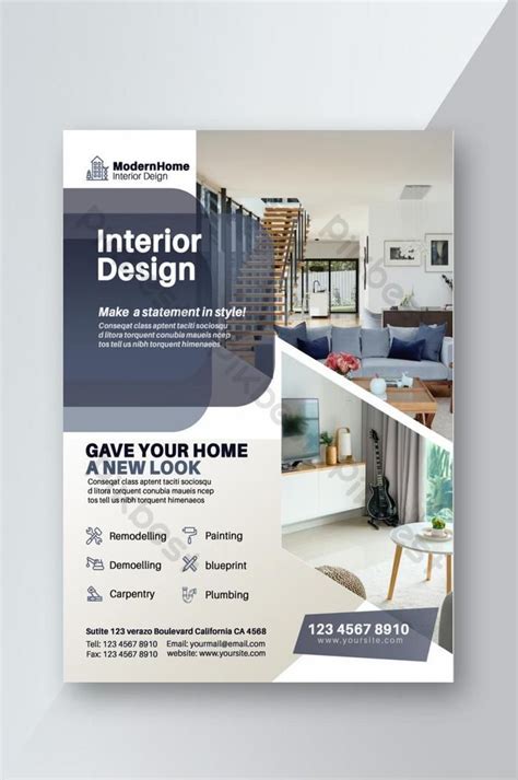 Creative Business Interior Flyer Template Design Psd Free Download
