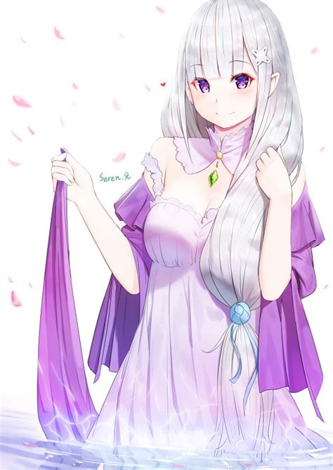 Emilia Rezero Kara Hajimeru Isekai Seikatsu Drawn By Jellytits 7