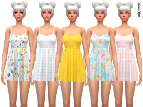 The Sims Resource Cute Strap Mini Dress Mesh Needed
